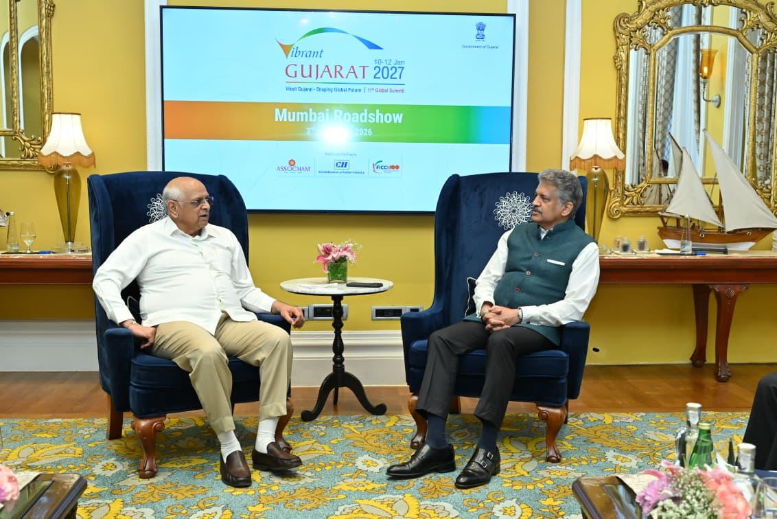 વાઈબ્રન્ટ ગુજરાત સમિટ-2027ને લઈ મુંબઈમાં ઉદ્યોગપતિઓ સાથે મુખ્યમંત્રીની વન-ટુ-વન બેઠક.