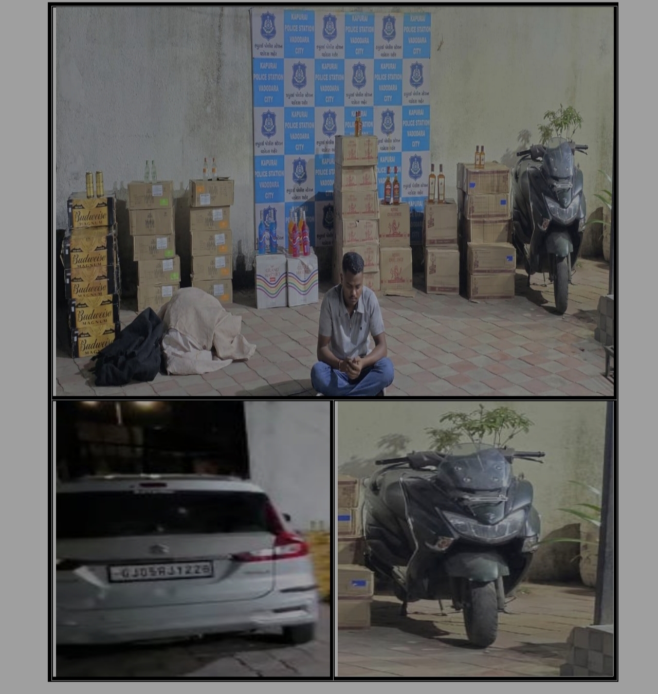 કપુરાઈ વિસ્તારમાંથી રૂ. 8.47 લાખનો વિદેશી દારૂ ઝડપાયો..